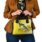 Bellbird New Zealand Shoulder Handbag Korimako Kowhai Maori Pattern