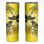 Bellbird New Zealand Skinny Tumbler Korimako Kowhai Maori Pattern