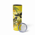 Bellbird New Zealand Skinny Tumbler Korimako Kowhai Maori Pattern