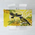 Bellbird New Zealand Tablecloth Korimako Kowhai Maori Pattern