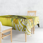 Bellbird New Zealand Tablecloth Korimako Kowhai Maori Pattern