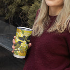 Bellbird New Zealand Tumbler Cup Korimako Kowhai Maori Pattern