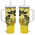 Bellbird New Zealand Tumbler With Handle Korimako Kowhai Maori Pattern