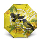 Bellbird New Zealand Umbrella Korimako Kowhai Maori Pattern