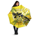 Bellbird New Zealand Umbrella Korimako Kowhai Maori Pattern