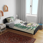 Endemic Tomtit New Zealand Bedding Set Miromiro Manuka Silver Fern Maori Pattern