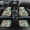 Endemic Tomtit New Zealand Car Mats Miromiro Manuka Silver Fern Maori Pattern