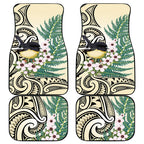 Endemic Tomtit New Zealand Car Mats Miromiro Manuka Silver Fern Maori Pattern