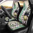 Endemic Tomtit New Zealand Car Seat Cover Miromiro Manuka Silver Fern Maori Pattern