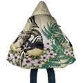 Endemic Tomtit New Zealand Cloak Miromiro Manuka Silver Fern Maori Pattern