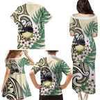 Endemic Tomtit New Zealand Family Matching Puletasi and Hawaiian Shirt Miromiro Manuka Silver Fern Maori Pattern
