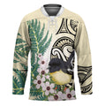 Endemic Tomtit New Zealand Hockey Jersey Miromiro Manuka Silver Fern Maori Pattern