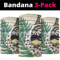 Endemic Tomtit New Zealand Neck Gaiter Miromiro Manuka Silver Fern Maori Pattern