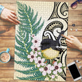 Endemic Tomtit New Zealand Puzzle Miromiro Manuka Silver Fern Maori Pattern