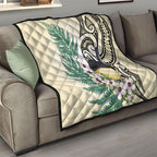Endemic Tomtit New Zealand Quilt Miromiro Manuka Silver Fern Maori Pattern
