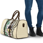 Endemic Tomtit New Zealand Travel Bag Miromiro Manuka Silver Fern Maori Pattern
