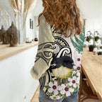 Endemic Tomtit New Zealand Women Casual Shirt Miromiro Manuka Silver Fern Maori Pattern