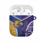 Football Eagles and Dockers AirPods Case 2026 Together Aboriginal Polynesian Pattern
