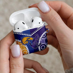 Football Eagles and Dockers AirPods Case 2026 Together Aboriginal Polynesian Pattern