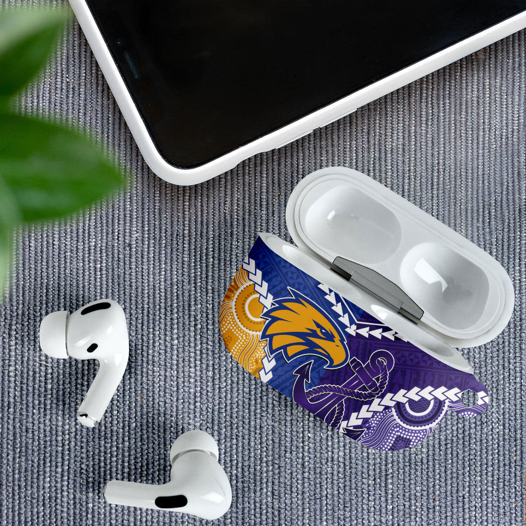 Football Eagles and Dockers AirPods Case 2026 Together Aboriginal Polynesian Pattern