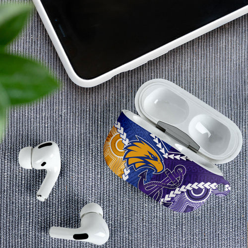 Football Eagles and Dockers AirPods Case 2026 Together Aboriginal Polynesian Pattern