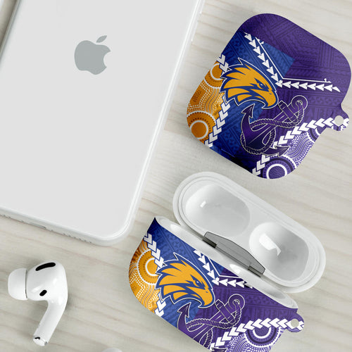 Football Eagles and Dockers AirPods Case 2026 Together Aboriginal Polynesian Pattern
