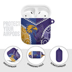 Football Eagles and Dockers AirPods Case 2026 Together Aboriginal Polynesian Pattern