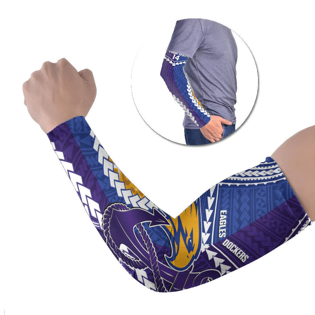 Custom Football Eagles and Dockers Arm Sleeves 2026 Together Aboriginal Polynesian Pattern