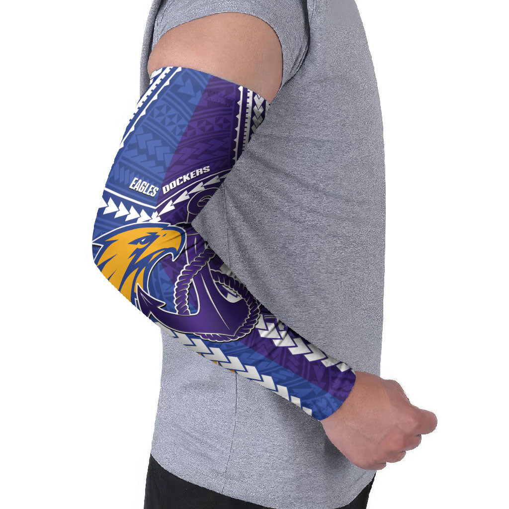 Custom Football Eagles and Dockers Arm Sleeves 2026 Together Aboriginal Polynesian Pattern