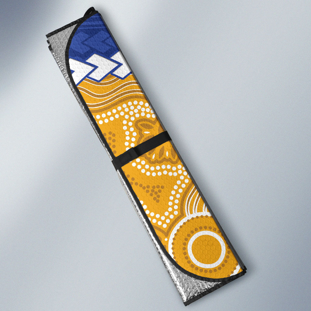 Football Eagles and Dockers Auto Sun Shade 2026 Together Aboriginal Polynesian Pattern