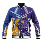 Custom Football Eagles and Dockers Baseball Jacket 2026 Together Aboriginal Polynesian Pattern