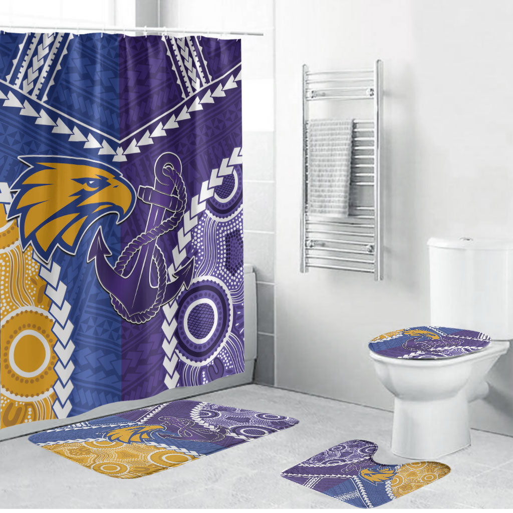 Football Eagles and Dockers Bathroom Set 2026 Together Aboriginal Polynesian Pattern