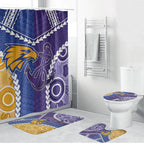 Football Eagles and Dockers Bathroom Set 2026 Together Aboriginal Polynesian Pattern