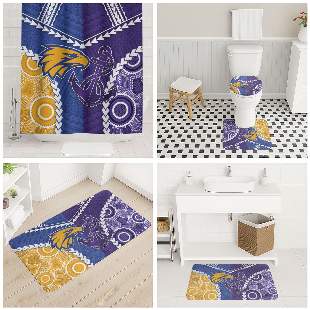 Football Eagles and Dockers Bathroom Set 2026 Together Aboriginal Polynesian Pattern