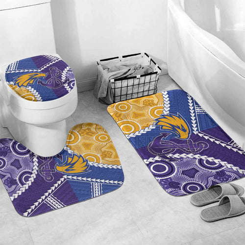 Football Eagles and Dockers Bathroom Set 2026 Together Aboriginal Polynesian Pattern