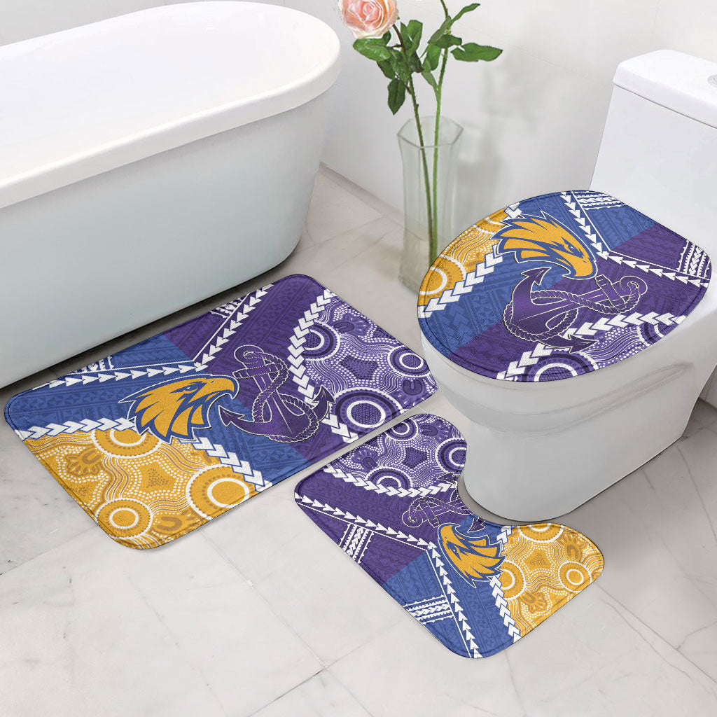 Football Eagles and Dockers Bathroom Set 2026 Together Aboriginal Polynesian Pattern