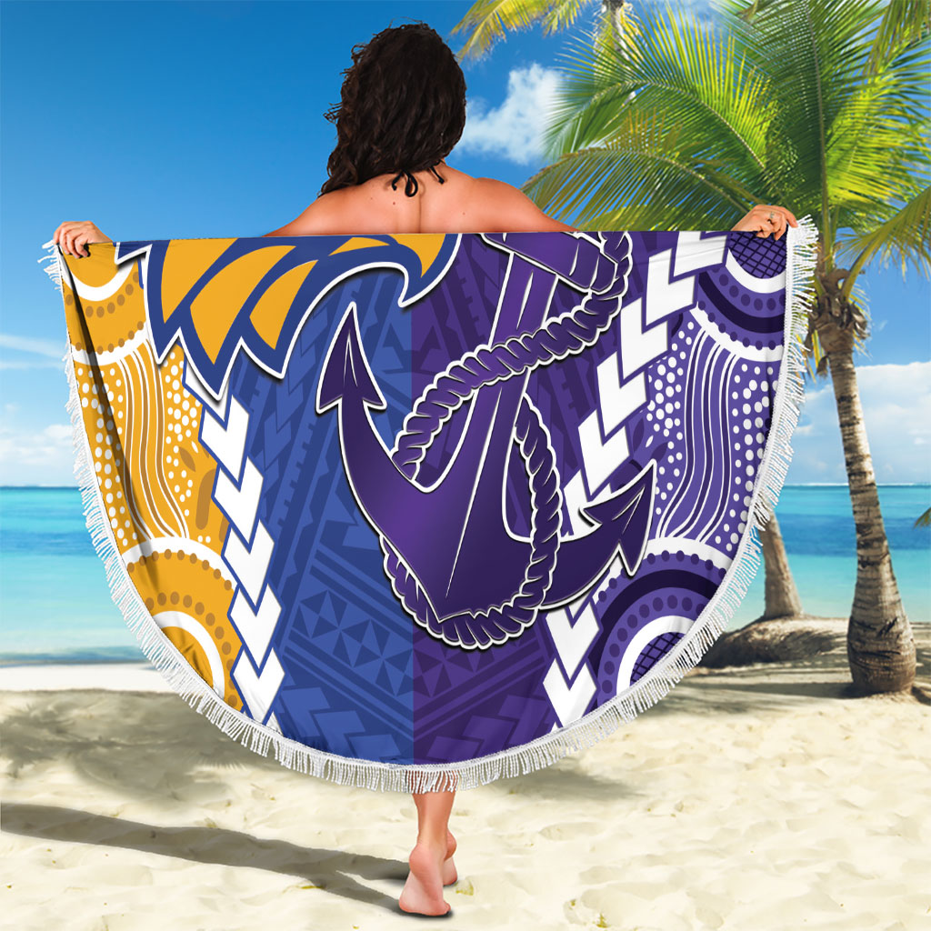Football Eagles and Dockers Beach Blanket 2026 Together Aboriginal Polynesian Pattern