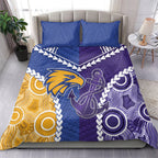 Football Eagles and Dockers Bedding Set 2026 Together Aboriginal Polynesian Pattern
