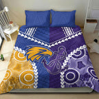 Football Eagles and Dockers Bedding Set 2026 Together Aboriginal Polynesian Pattern