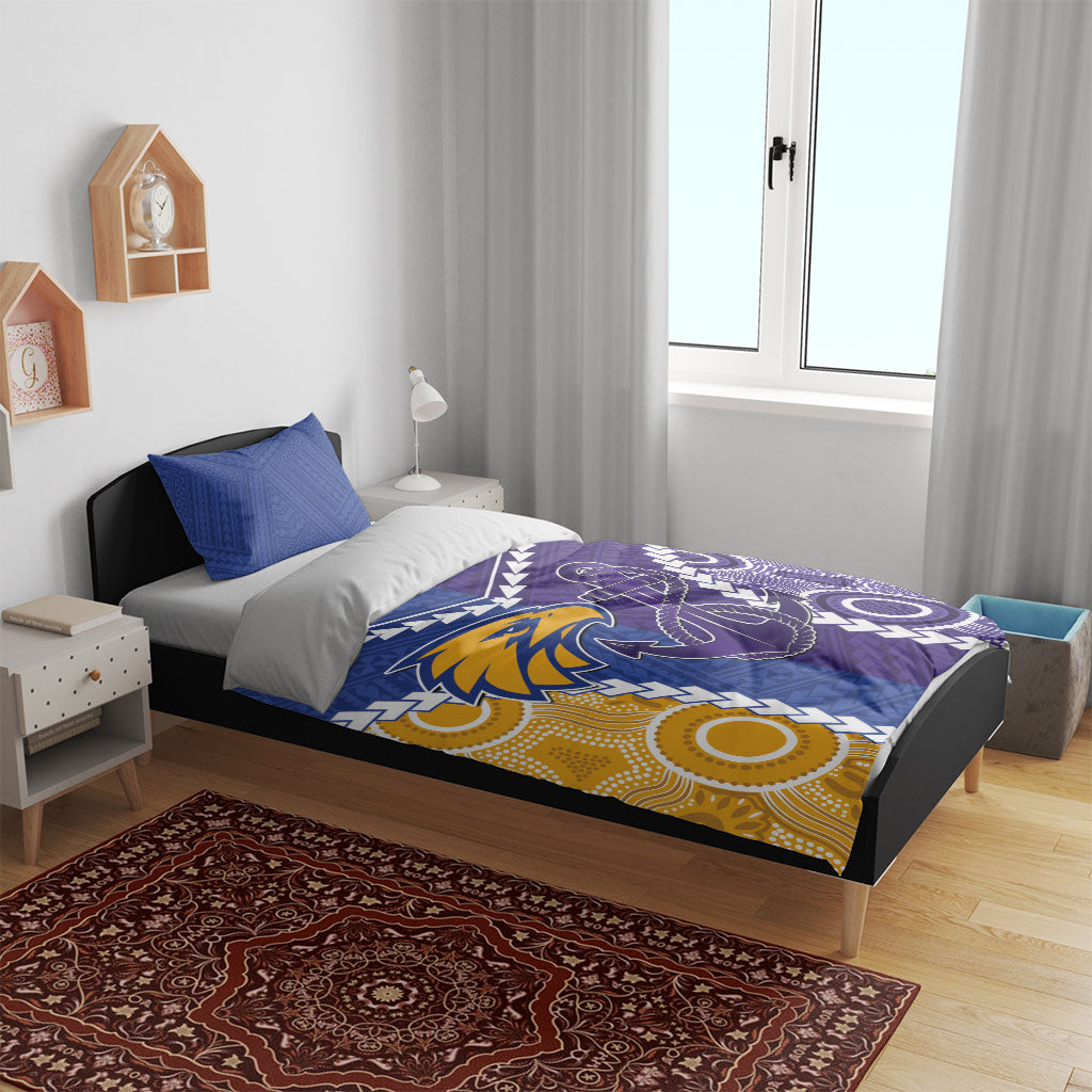 Football Eagles and Dockers Bedding Set 2026 Together Aboriginal Polynesian Pattern