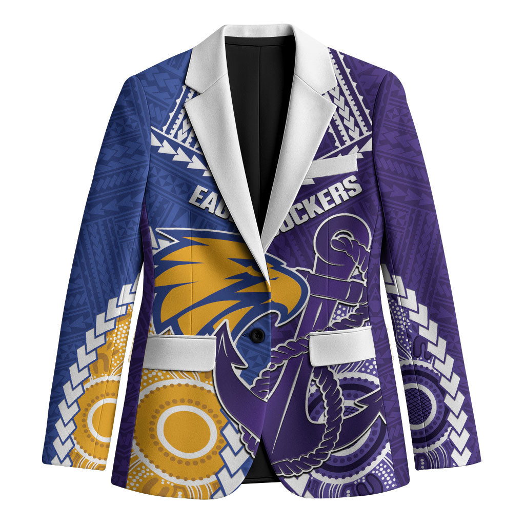 Custom Football Eagles and Dockers Blazer 2026 Together Aboriginal Polynesian Pattern