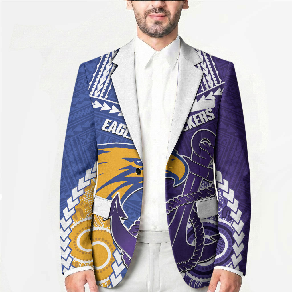Custom Football Eagles and Dockers Blazer 2026 Together Aboriginal Polynesian Pattern