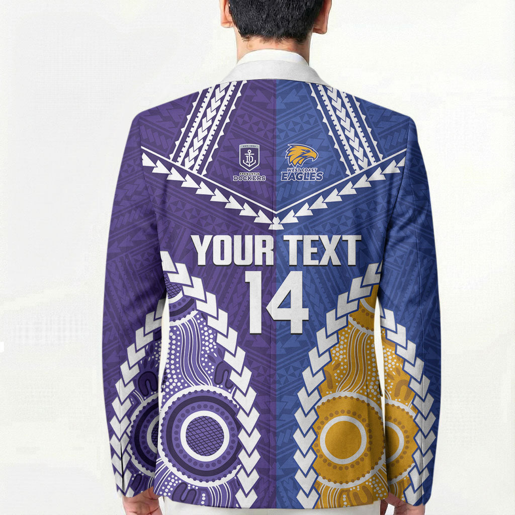 Custom Football Eagles and Dockers Blazer 2026 Together Aboriginal Polynesian Pattern