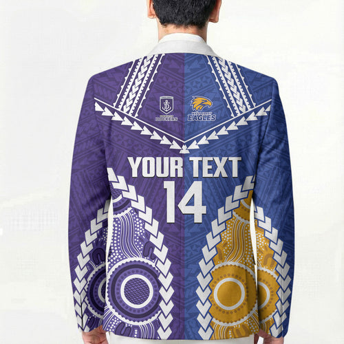 Custom Football Eagles and Dockers Blazer 2026 Together Aboriginal Polynesian Pattern