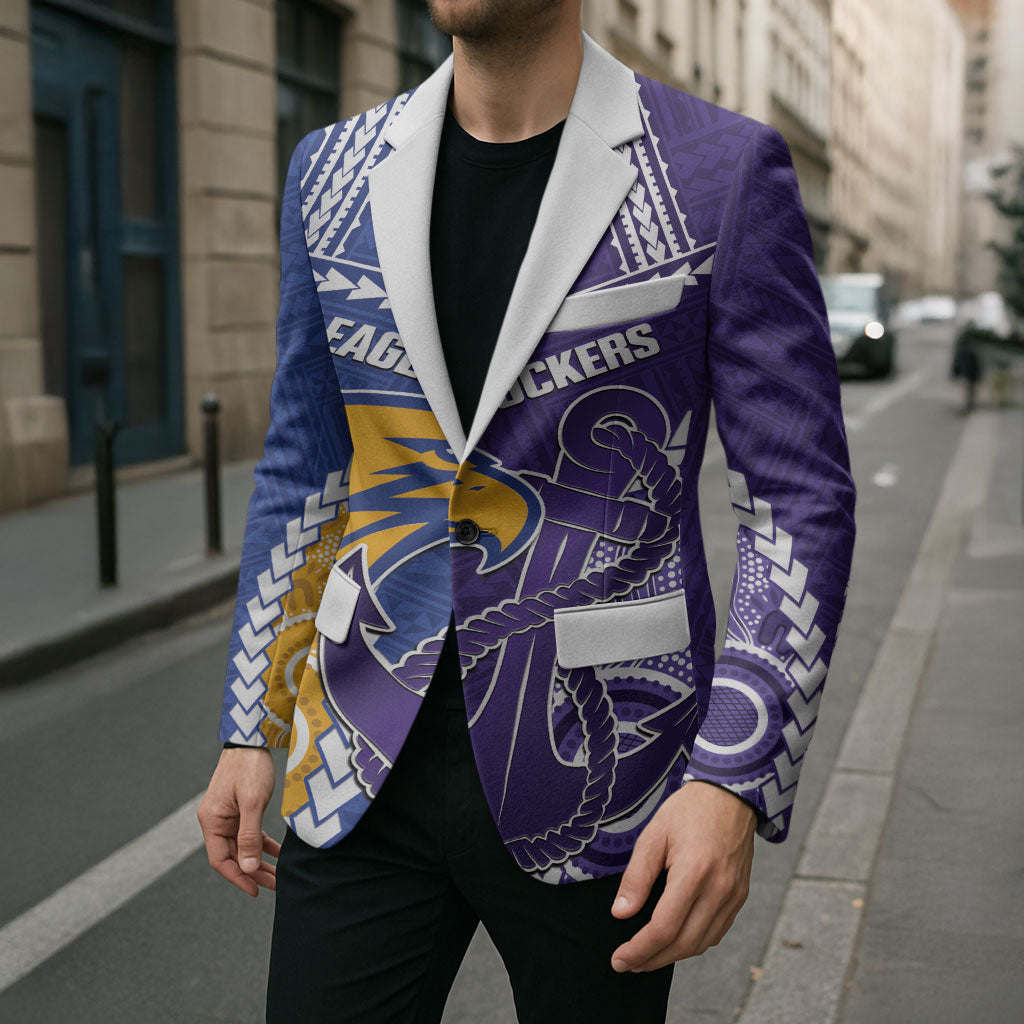Custom Football Eagles and Dockers Blazer 2026 Together Aboriginal Polynesian Pattern