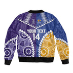 Custom Football Eagles and Dockers Bomber Jacket 2026 Together Aboriginal Polynesian Pattern