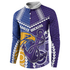 Custom Football Eagles and Dockers Button Sweatshirt 2026 Together Aboriginal Polynesian Pattern