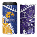 Custom Football Eagles and Dockers 4 in 1 Can Cooler Tumbler 2026 Together Aboriginal Polynesian Pattern