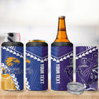 Custom Football Eagles and Dockers 4 in 1 Can Cooler Tumbler 2026 Together Aboriginal Polynesian Pattern