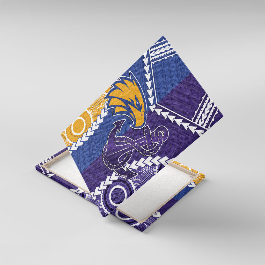 Football Eagles and Dockers Canvas Wall Art 2026 Together Aboriginal Polynesian Pattern